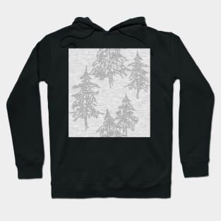 Evergreen Trees - Grey Linen Hoodie